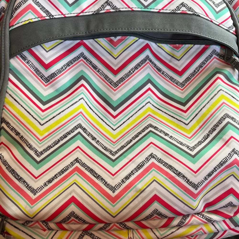 Thirty-One Backpack Chevron‎ Print School Travel Laptop Daypack